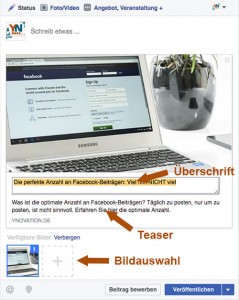 Linkanhänge Facebook anpassen