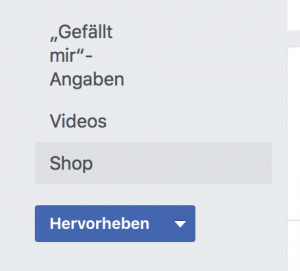 Facebook-Shop Start