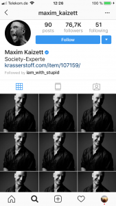 Instagram Profil Beispiel Maxim Kaizett