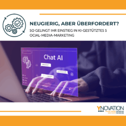 Ein Laptopbildschirm, auf dem ein KI-Chat geöffnet ist.